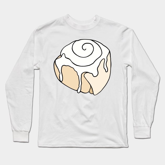 Cinnamon Roll Illustration Long Sleeve T-Shirt by murialbezanson